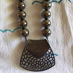 Paparazzi Gunmetal Statement Necklace and Earrings